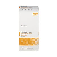 McKesson Elastic Bandage – 4 Inch × 5 Yard, Hook & Loop Closure, Tan, Non-Sterile