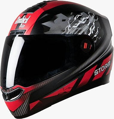 STEELBIRD SBA-1 STORM GLOSSY BLACK/RED C/V (L)