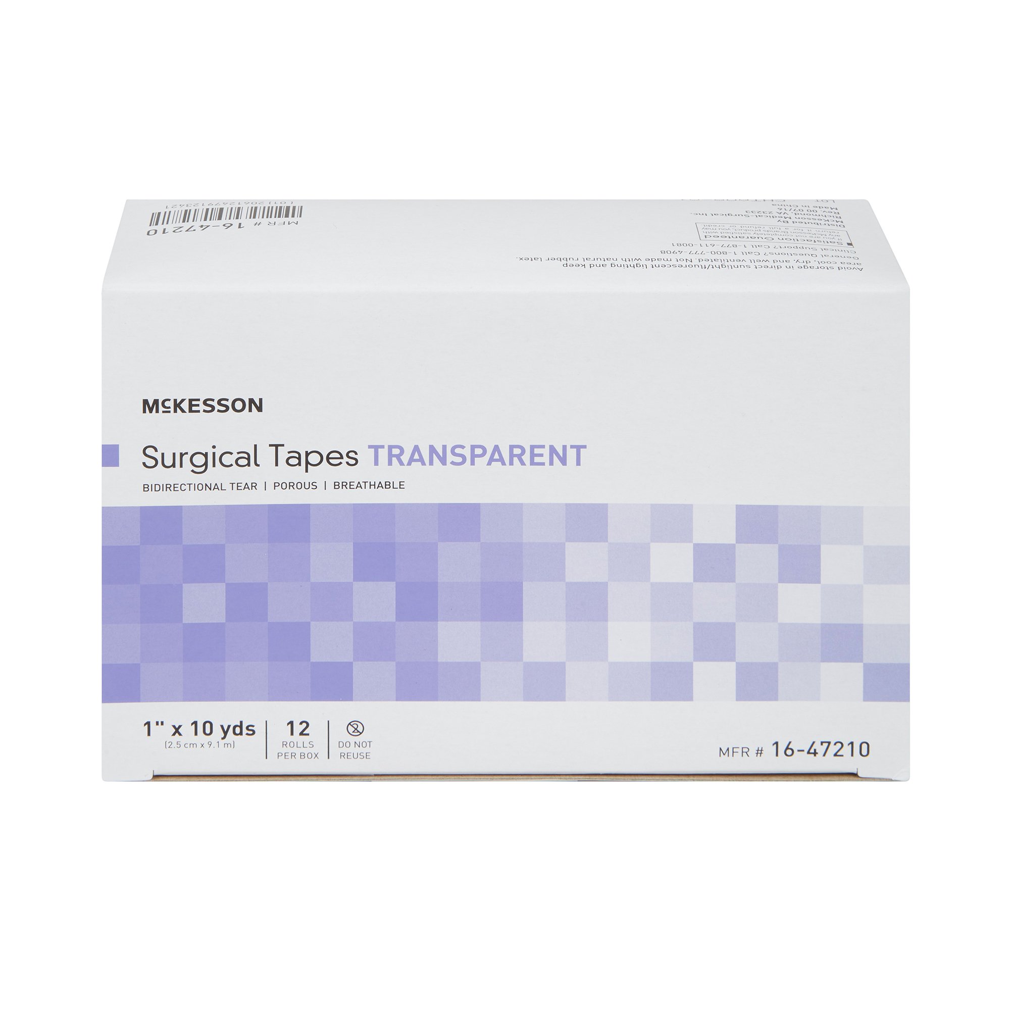 McKesson Transparent Medical Tape 1 Inch X 10 Yard Plastic NonSterile (RL)