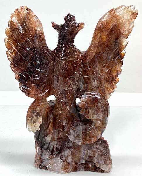 Hematoid Quartz Phoenix Carvings