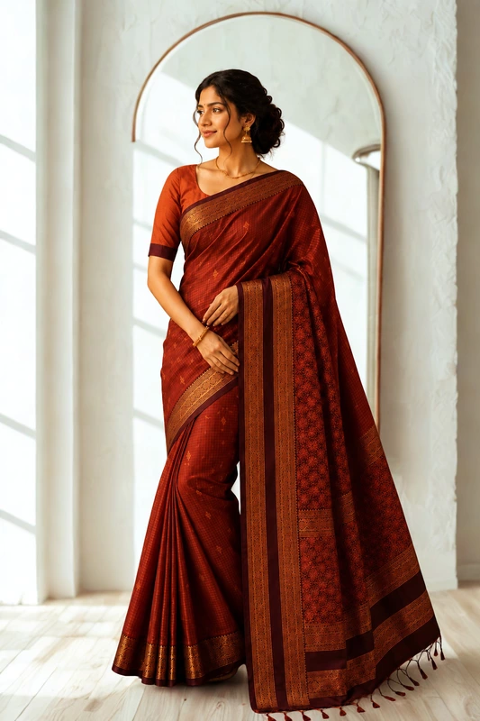 Semi silk Rust orange