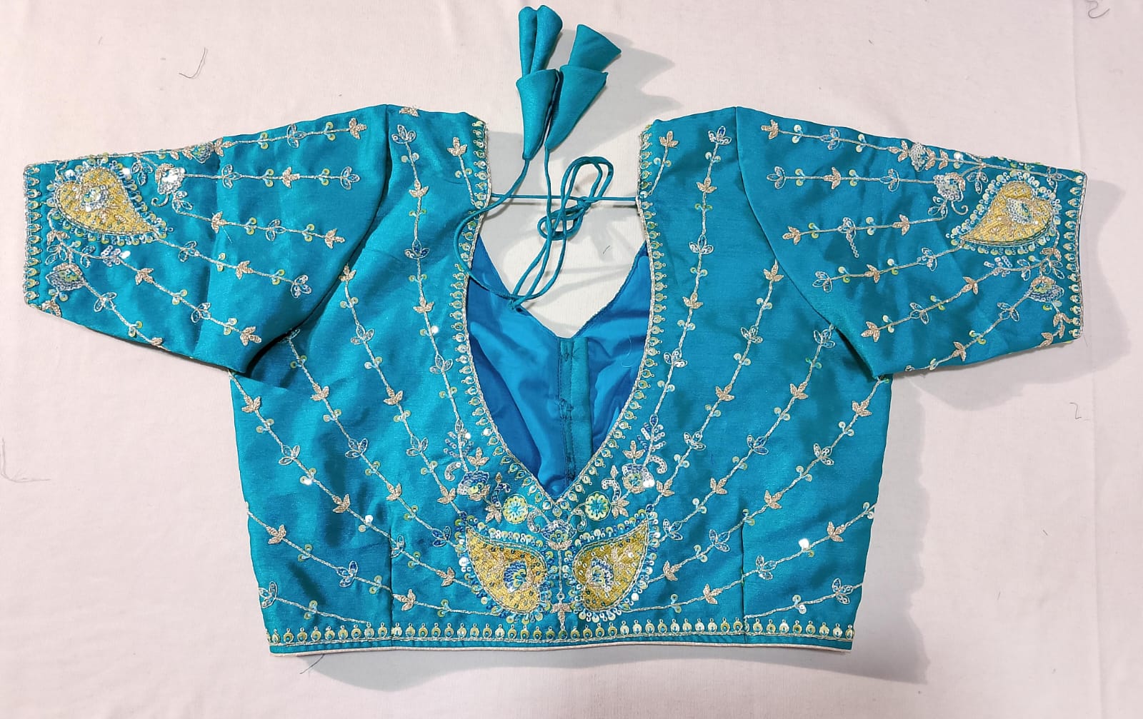 J583: Ready To Ship Beautiful Designer Saree With Stitched Blouse