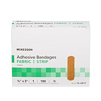McKesson Fabric Adhesive Strip – Tan, 3/4 × 3 Inch, Sterile McKesson Fabric Adhesive Strip – Tan, 3/4 × 3 Inch, Sterile