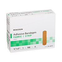 McKesson Fabric Adhesive Strip – Tan, 3/4 × 3 Inch, Sterile McKesson Fabric Adhesive Strip – Tan, 3/4 × 3 Inch, Sterile