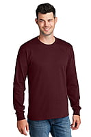 PC54LS PLAYERA CABALLERO ML PORT & COMPANY CORE COTTON