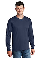 PC54LS PLAYERA CABALLERO ML PORT & COMPANY CORE COTTON