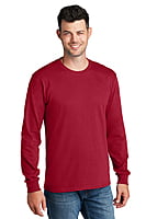 PC54LS PLAYERA CABALLERO ML PORT & COMPANY CORE COTTON