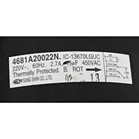 Motor Evaporacdor Para Central LG (Mirage) - 4681A20022N