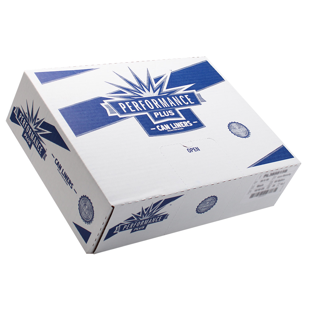 Performance Plus 33x39 .35mil Clear 33 gallon Hi-Density liner interleaved roll 20 / 25 cs