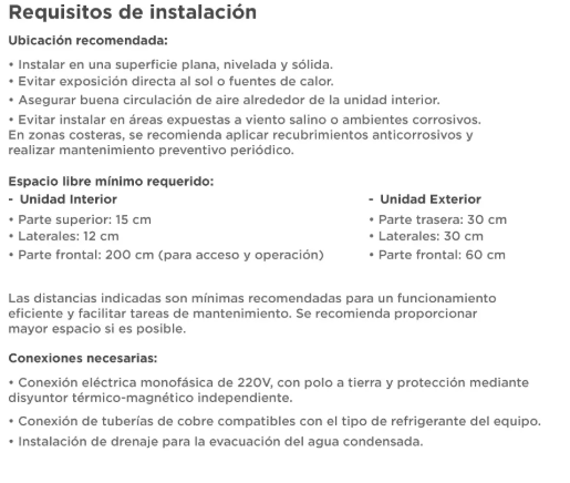 AR18BVHQAUR Aire Acondicionado Basic- Entry Level Inverter, "36 meses de Garantía en el SPLIT  10 años Garantía Digital Inverter en el Condensador