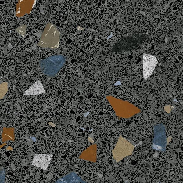 GRESIE TIP TERAZZO, DECOR BLACK S.G. 60X60