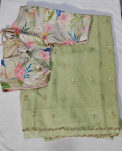 J378: Ready To Ship Beautiful Crushed Tissue Silk Saree With Stitched Blouse J378: Ready To Ship Beautiful Crushed Tissue Silk Saree With Stitched Blouse