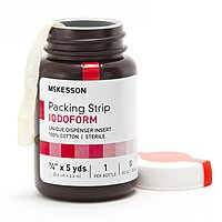 McKesson Iodoform Wound Packing Strip Sterile 1/4 Inch X 5 Yard