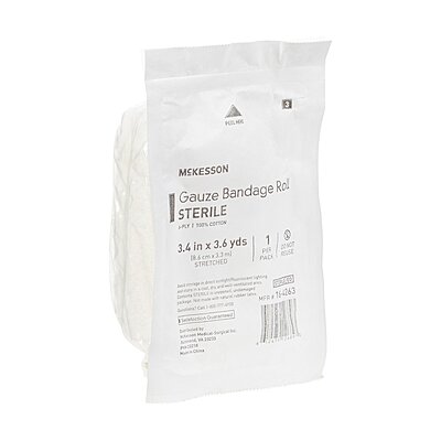 McKesson Sterile Fluff Bandage Roll 3-2/5" x 3-3/5 yd 6-Ply (MPN 16-4263)