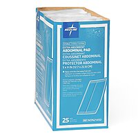 Medline Sterile Abdominal Pads 5" x 9", 25/Box
