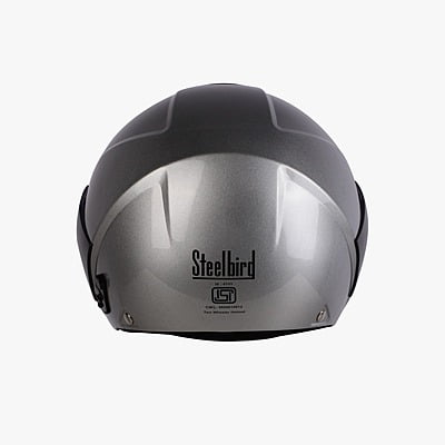STEELBIRD SBH-5 TRIPLE NINE GLOSSY SILVER C/V 580 MM