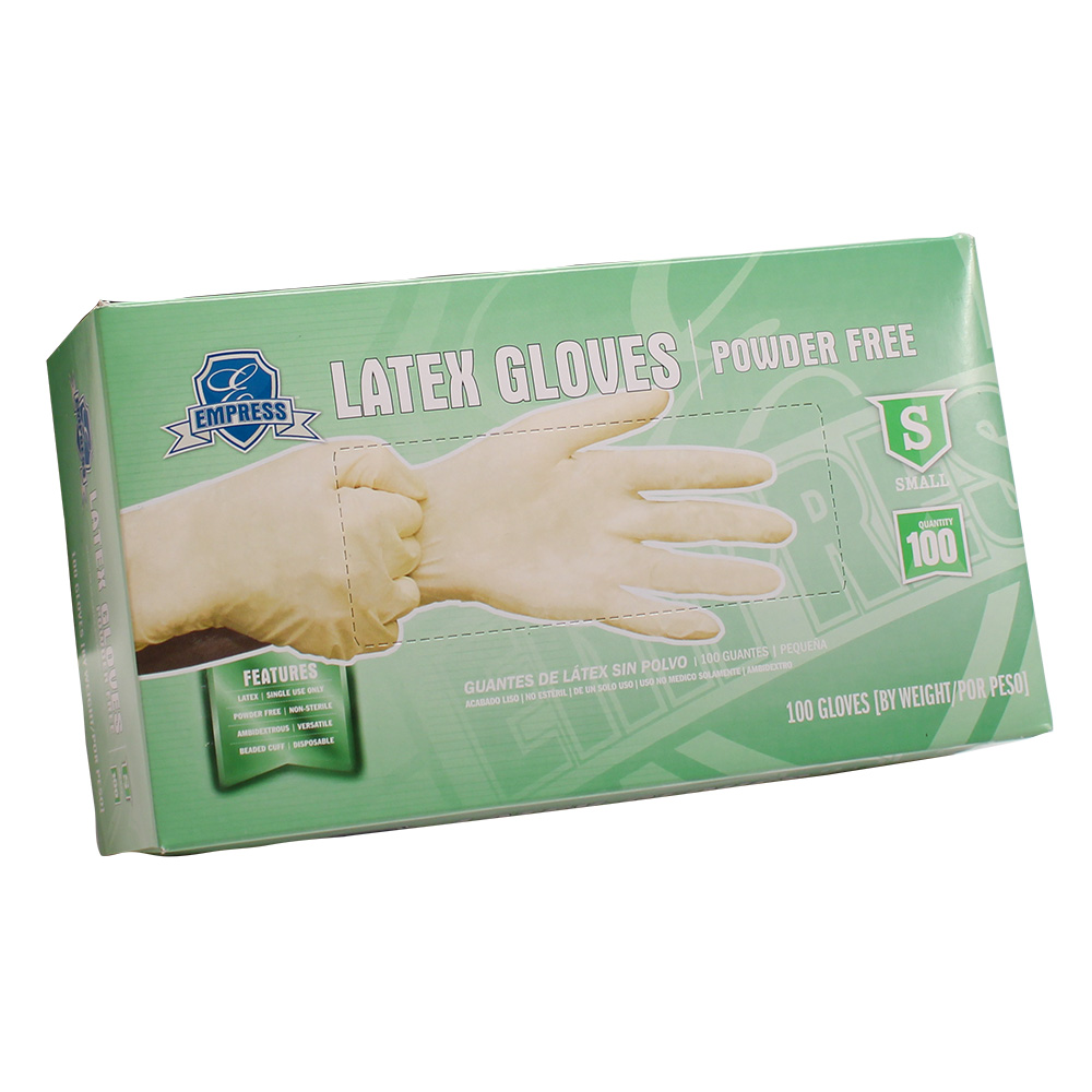 Empress Latex Glove Powder Free Small 10 / 100 cs