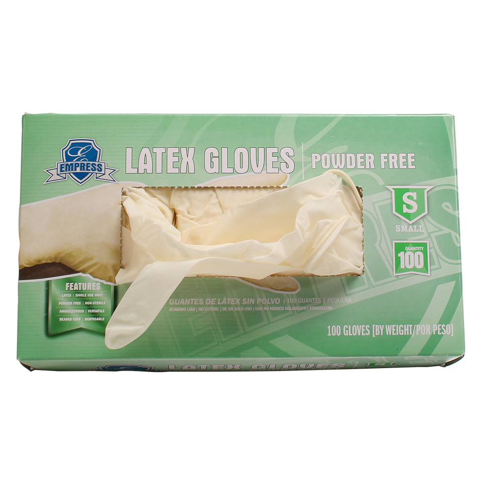 Empress Latex Glove Powder Free Small 10 / 100 cs