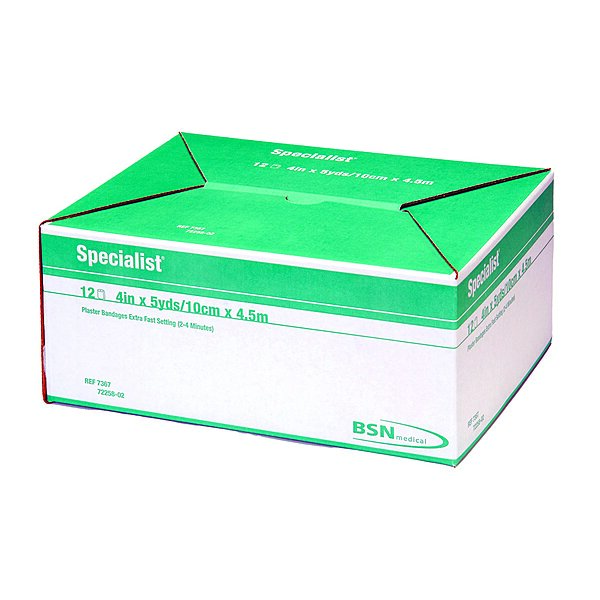 Specialist Plaster Bandage 6" x 15' Plaster of Paris, White (7368)