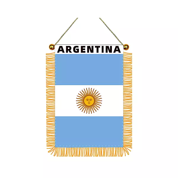 ARGENTINA World Cup 2026 Window Hanging Flag With Fringy