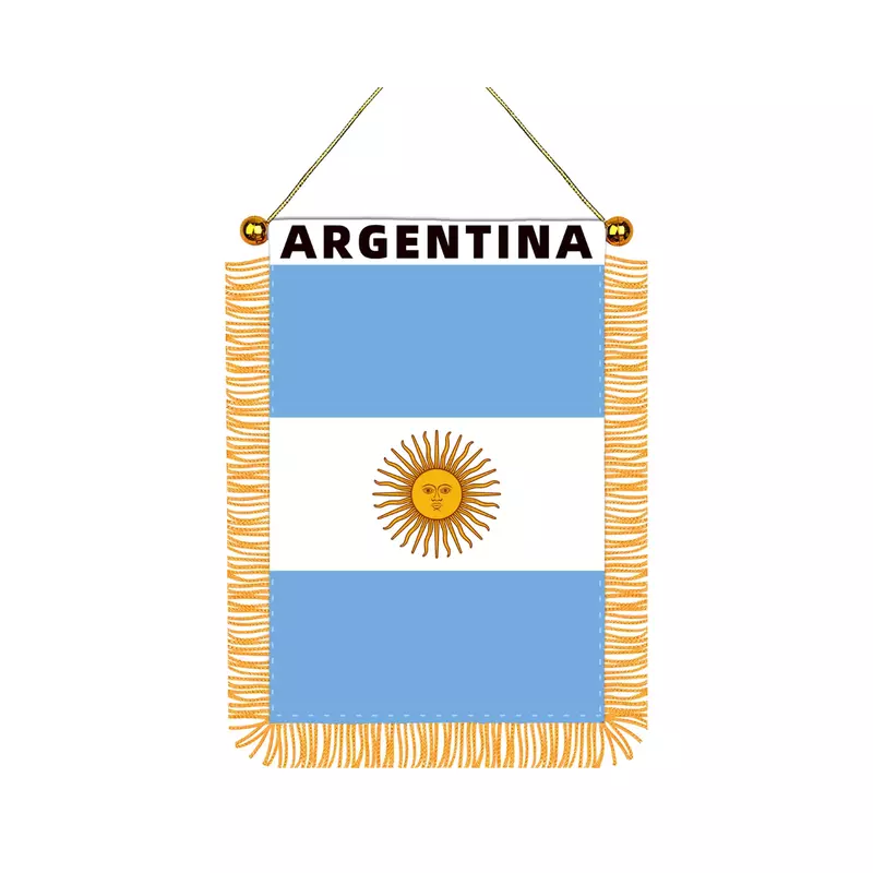 ARGENTINA World Cup 2026  Window Hanging Flag With Fringy