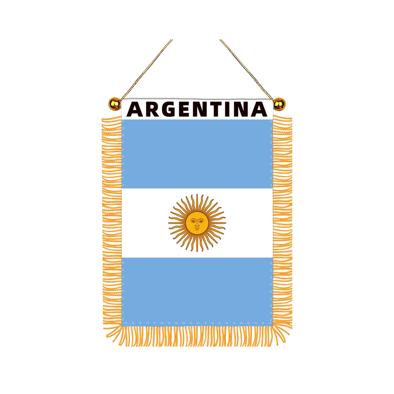 ARGENTINA World Cup 2026  Window Hanging Flag With Fringy