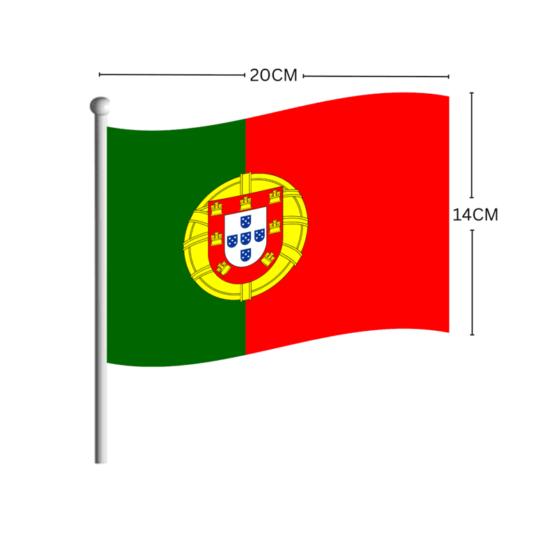PORTUGAL Flag Stick 14CM*20CM