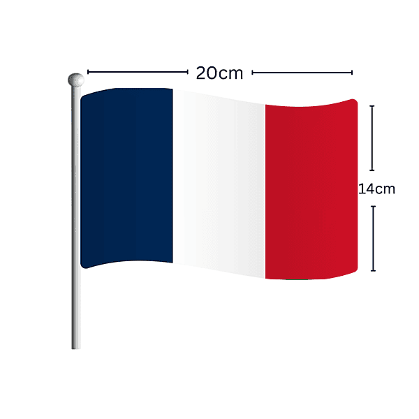 FRANCE Flag Stick 14CM*20CM