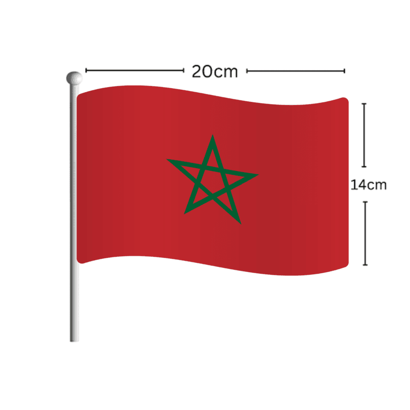 MOROCCO Flag Stick 14CM*20CM