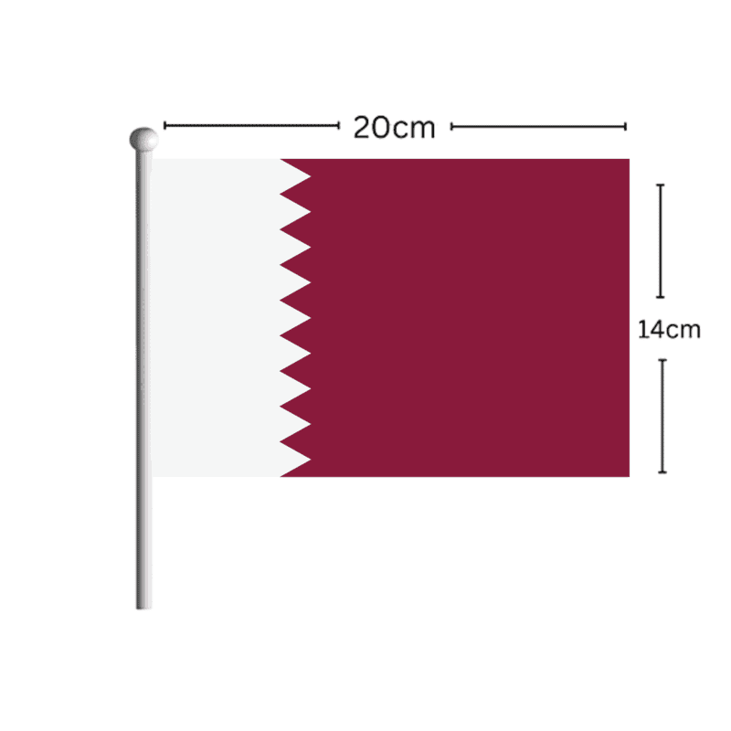 Qatar Flag Stick 14CM*20CM