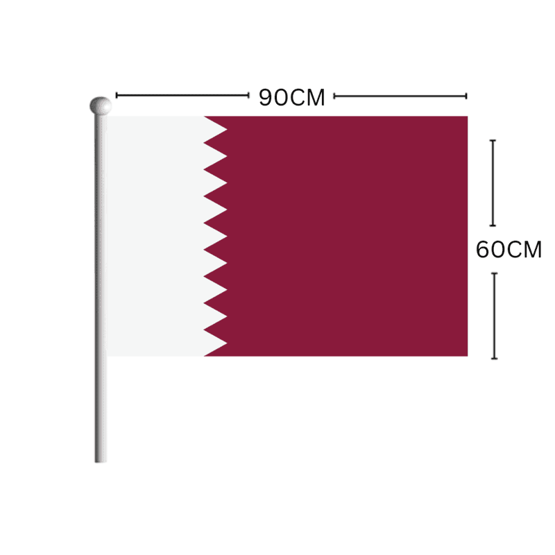 Qatar Flag Stick 60CM*90CM