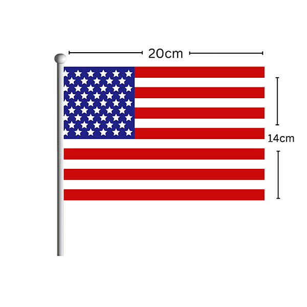 USA Flag Stick 14CM*20CM