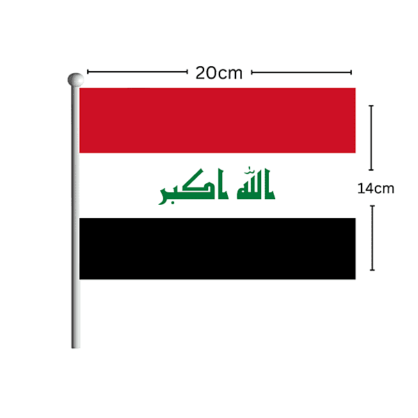 IRAQ Flag Stick 14CM*20CM