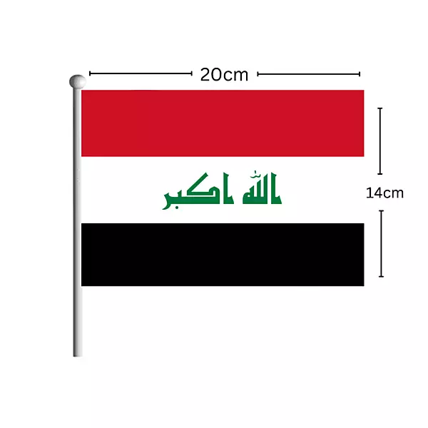IRAQ Flag Stick 14CM*20CM