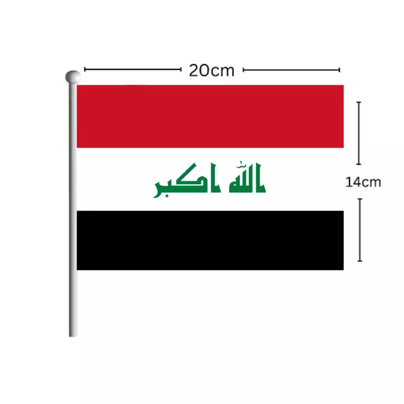 IRAQ Flag Stick 14CM*20CM