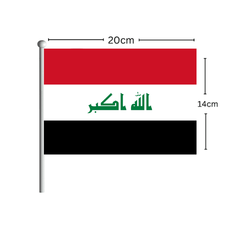 IRAQ Flag Stick 14CM*20CM