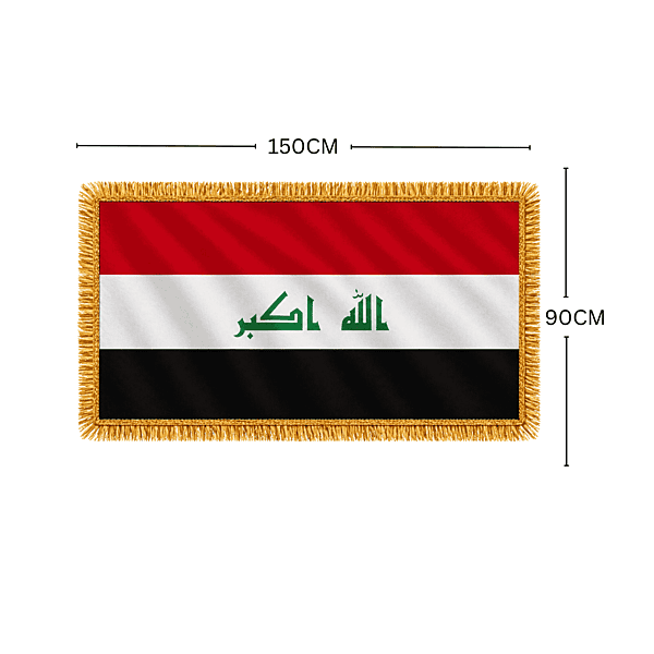 IRAQ Fringed Flag 90CM*150CM