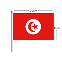 TUNISIA Flag Stick 14CM*20CM