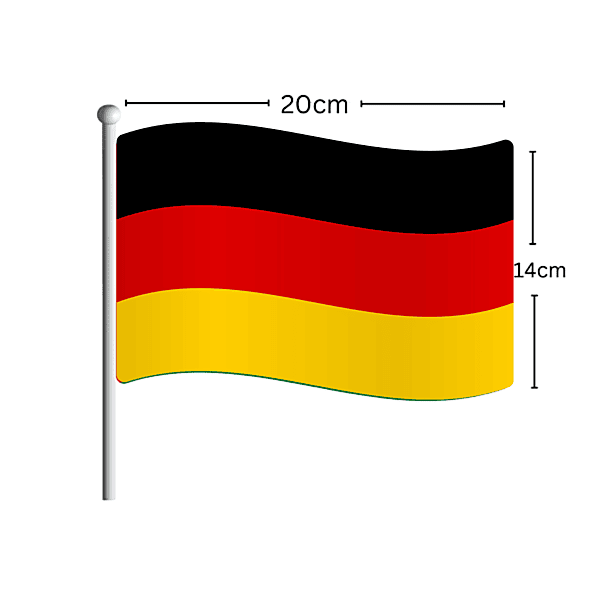 GERMANY Flag Stick 14CM*20CM