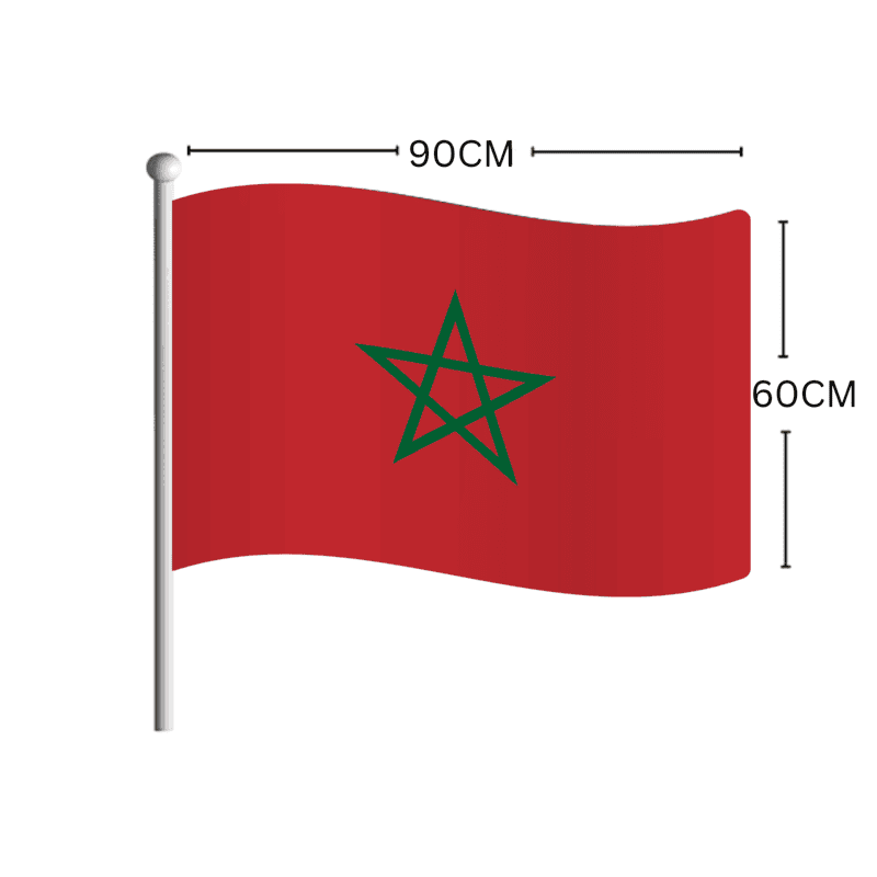 MOROCCO Flag Stick 60CM*90CM
