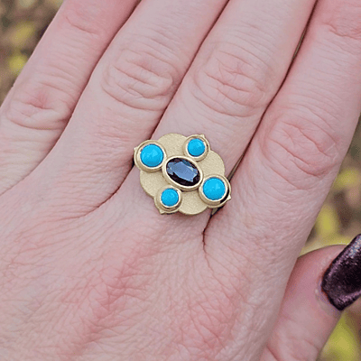 'Trio of Azure' Ring 'Trio of Azure' Ring