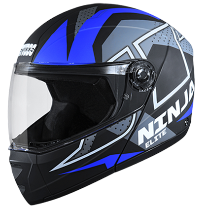 STUDDS NINJA ELITE SUPER D6 MATT BLACK N1 BLUE C/V (XL)