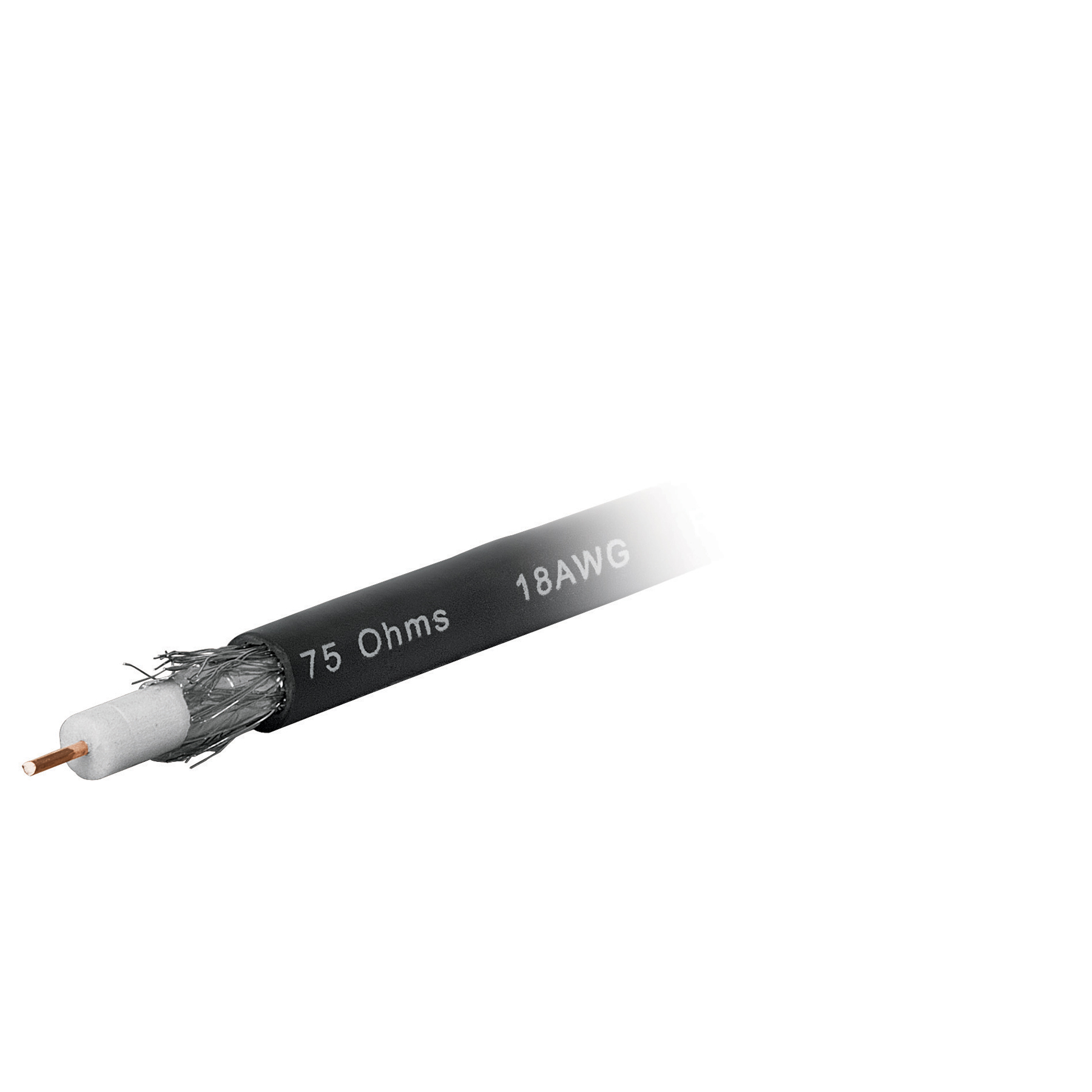 Metro de cable coaxial RG6 en rollo de 100 m - CABCO-6 / 48474