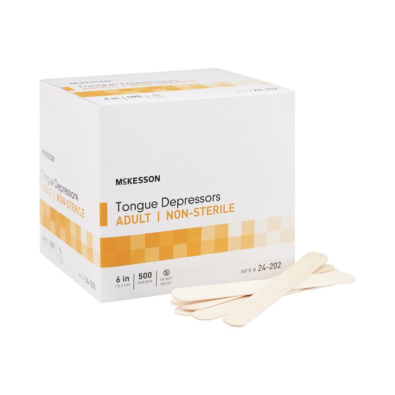 Tongue Depressor McKesson 6 Inch Length Wood Senior - Sterile