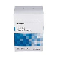 McKesson Flexible Drinking Straw, 7-3/4 Inch, White, Individually Wrapped, BX/500EA or CS/20BX/500EA McKesson Flexible Drinking Straw, 7-3/4 Inch, White, Individually Wrapped, BX/500EA or CS/20BX/500EA
