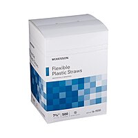 McKesson Flexible Drinking Straw, 7-3/4 Inch, White, Individually Wrapped, BX/500EA or CS/20BX/500EA McKesson Flexible Drinking Straw, 7-3/4 Inch, White, Individually Wrapped, BX/500EA or CS/20BX/500EA