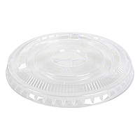 Empress Flat Straw Slot Lid Fits 9 oz Squat & 12oz Tall PET Cup 20 / 50 cs