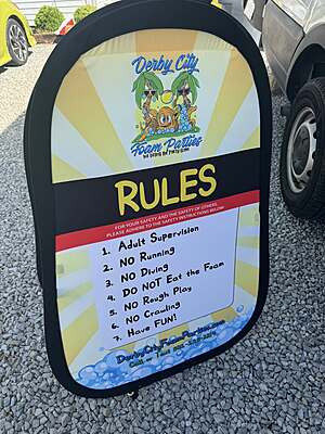 Foam Rule Sign (Pop Out Banner) Foam Rule Sign (Pop Out Banner)