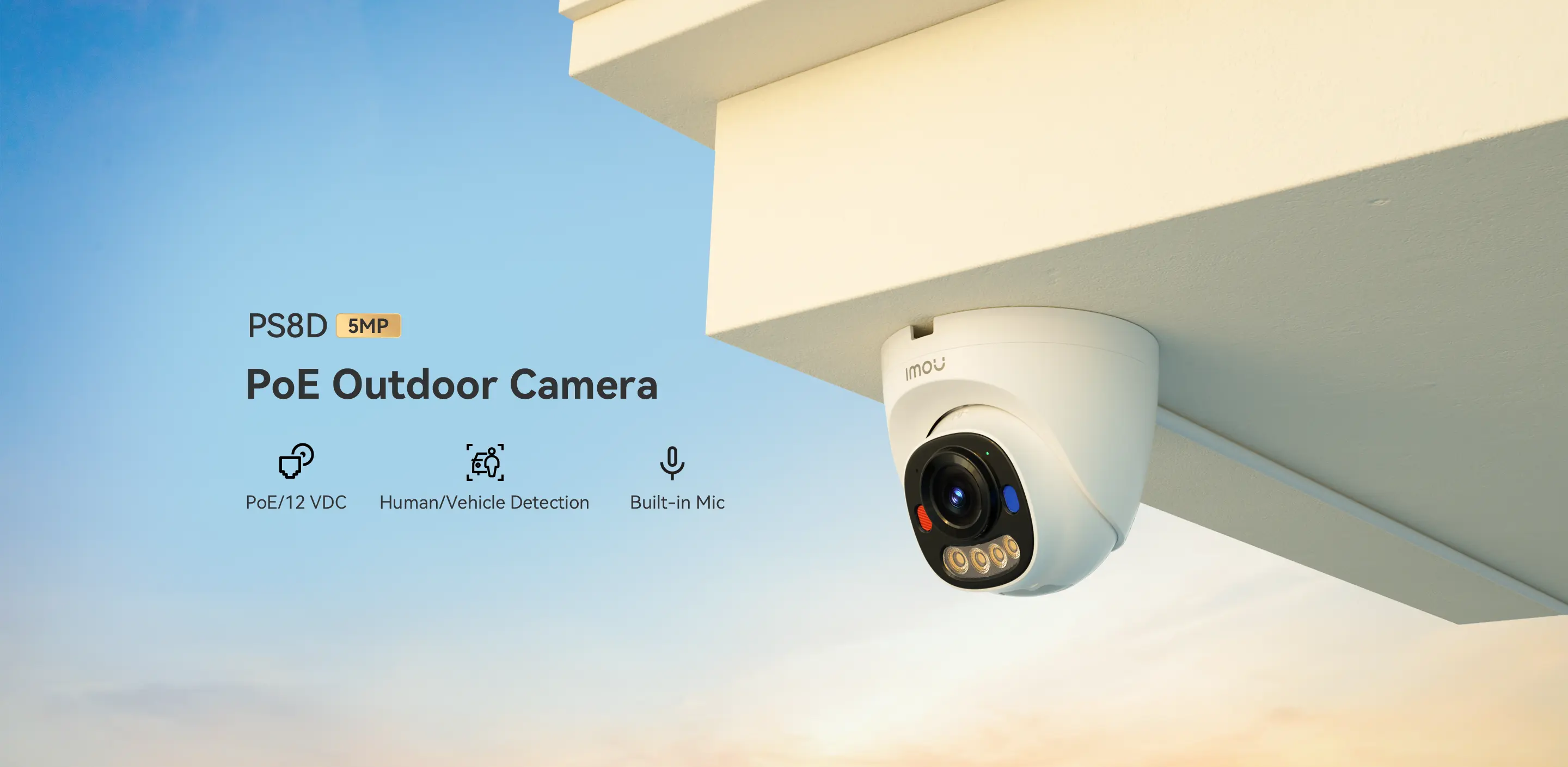 PS8D (5MP-PoE-Dome-Mic) Camera
