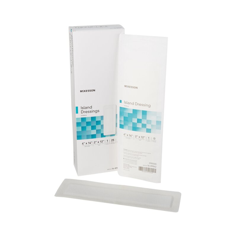 McKesson Island Dressing – 4" x 14", Rectangle, Sterile